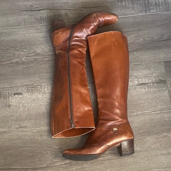 Vintage Brown Ferragamo Boots Sz 7 - Picture 11 of 15